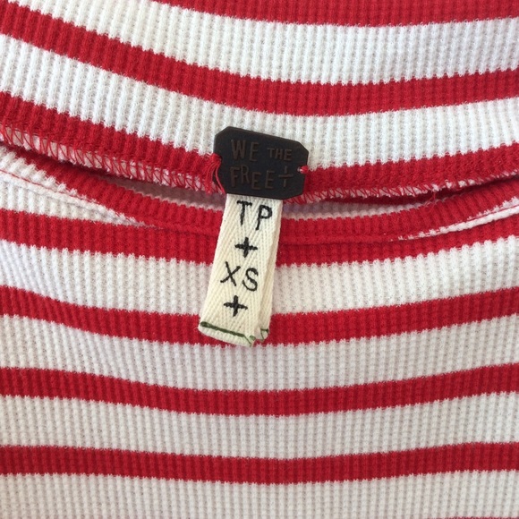 Free People striped thermal pleated shirt - Picture 7 of 8